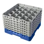 image of Cambro 20S1114168 Camrack Glass Rack, Full Size, Blue, 20 Compartments, 19-3/4" x 19-3/4", HACCP