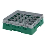 image of Cambro 20S318119 Camrack Glass Rack, Sherwood Green, 20 Compartments, 19-3/4" x 19-3/4", HACCP Compliant