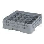 image of Cambro 20S318151 Camrack Glass Rack, Soft Gray, Full Size, 19-3/4 x 19-3/4, 20 Compartments