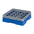 image of Cambro 20S318168 Camrack Glass Rack, Blue, Full Size, 19-3/4 x 19-3/4, 20 Compartments, 3-7/8 Max Dia, HACCP