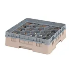 image of Cambro 20S318184 Camrack Glass Rack, Beige, Full Size, 20 Compartments, 3-7/8" Max Dia, 3-5/8" Max Height