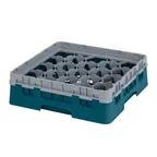 image of Cambro 20S318414 Camrack Glass Rack, Teal, Full Size, 19-3/4" x 19-3/4", 20 Compartments, 3-7/8" Max Dia