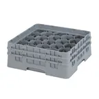 image of Cambro 20S434151 Camrack Glass Rack, Soft Gray, Full Size, 20 Compartments, 3-7/8" Max Dia, 5-1/4" Max Height