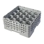 image of Cambro 20S638151 Camrack Glass Rack, Soft Gray, 20 Compartments, 19-3/4" x 19-3/4", 6-7/8" Height