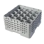 image of Cambro 20S800151 Camrack Glass Rack, Soft Gray, Full Size, 20 Compartments, 8-1/2" Height, 3-7/8" Diameter