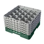 image of Cambro 20S958119 Camrack Glass Rack, Sherwood Green, 20 Compartments, 19-3/4" x 19-3/4", 10" Height