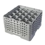 image of Cambro 20S958151 Camrack Glass Rack, Soft Gray, 20 Compartments, 19-3/4" x 19-3/4", 10" Height