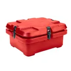 image of Cambro 240MPC158 Camcarriers® Top Loading 4" Deep Insulated Food Carrier - Hot Red
