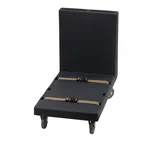 image of Cambro 2436UTHS110 Black Plastic Deck Platform Utility Truck, 24-7/8x41-3/4, 600 lbs, 4 Swivel Casters