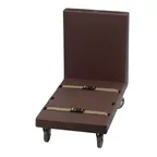 image of Cambro 2436UTHS131 Utility Truck, 24-7/8x41-3/4, 600 lbs, Dark Brown Plastic, 4 Swivel Casters