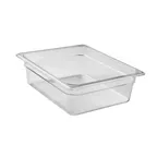image of Cambro 24CW135 Food Pan – 6.3 Qt Capacity, 4" Deep, 1/2 Size, Clear Polycarbonate NSF