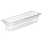 image of Cambro 24LPCW135 Camwear Food Pan - 5.3 Qt, 4" Deep, 1/2-Size Long, Clear Polycarbonate, NSF