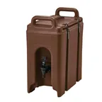 image of Cambro 250LCD131 Camtainer Beverage Carrier – 2.5‑Gal Plastic, Dark Brown, 9"W x 16½"D x 18⅜"H, NSF