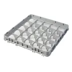image of Cambro 25E1151 Full Size Dish Rack Extender, 25 Compartments, Soft Gray, 19-5/8" x 19-5/8"
