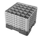 image of Cambro 25S1214119 Camrack Glass Rack, Sherwood Green, Full Size, 25 Compartments, 3-7/16" Max Dia, 12-5/8" Max Height