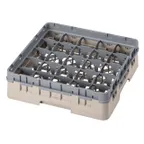 image of Cambro 25S318184 Camrack Glass Rack, Full Size, Beige, 19-3/4 x 19-3/4, 25 Compartments