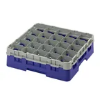 image of Cambro 25S418186 Camrack Glass Rack, Navy Blue, Full Size, 19-3/4 x 19-3/4, 25 Compartments