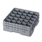 image of Cambro 25S534151 Camrack Glass Rack, Soft Gray, Full Size, 19-3/4"x19-3/4", 25 Compartments, 3-7/16" Max Dia, 6-1/8" Max Height