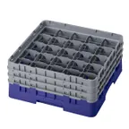 image of Cambro 25S638186 Camrack Glass Rack, Navy Blue, Full Size, 19-3/4 x 19-3/4, 25 Compartments
