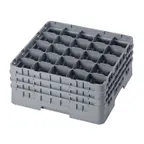 image of Cambro 25S738151 Camrack Glass Rack, Soft Gray, Full Size, 19-3/4" x 19-3/4", 25 Compartments