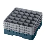 image of Cambro 25S738414 Camrack Glass Rack, Teal, Full Size, 19-3/4 x 19-3/4, 25 Compartments