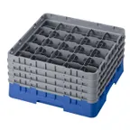 image of Cambro 25S800168 Camrack Glass Rack, Full Size, Blue, 19-3/4 x 19-3/4 x 10-1/2, 25 Compartments
