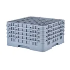 image of Cambro 25S900151 Camrack Glass Rack, Soft Gray, Full Size, 19-3/4 x 19-3/4, 25 Compartments