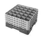 image of Cambro 25S900167 Camrack Glass Rack, Full Size, Brown, 19-3/4 x 19-3/4, 25 Compartments