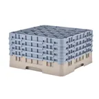 image of Cambro 25S900184 Camrack Glass Rack, Full Size, Beige, 19-3/4 x 19-3/4, 25 Compartments