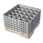 image of Cambro 25S958184 Camrack Glass Rack, Full Size, 19-3/4 x 19-3/4, Beige, 25 Compartments, 3-7/16 Max Dia