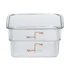 image of Cambro 2SFSCW135 CamSquare – 2 Qt Polycarbonate, 7¼" L x 7¼" W x 3⅞" H, NSF, Container Only