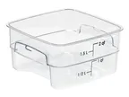 image of Cambro 2SFSPROCW135 CamSquare 2‑Quart Square Container, PC, Dishwasher Safe, NSF