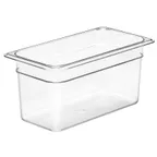 image of Cambro 36CW135 - 5.6 Qt Clear Polycarbonate Food Pan, 1/3 Size, 6" Deep, NSF