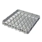 image of Cambro 36E1151 Full Size Dish Rack Extender, 36 Compartments, Soft Gray, 19-5/8" x 19-5/8" x 2"