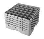 image of Cambro 36S1058151 Camrack Glass Rack, Full Size, Soft Gray, 19-3/4 x 19-3/4, 36 Compartments, 11 Height