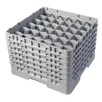 image of Cambro 36S1114151 Camrack Glass Rack, Full Size, Soft Gray, 36 Compartments, 19-3/4" x 19-3/4", HACCP
