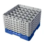 image of Cambro 36S1114168 Camrack Glass Rack, Full Size, Blue, 36 Compartments, 19-3/4" x 19-3/4", HACCP Compliant