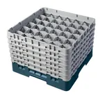 image of Cambro 36S1114414 Camrack Glass Rack, Teal, Full Size, 19-3/4 x 19-3/4, 36 Compartments, 2-7/8 Max Dia, 11-3/4 Max Height