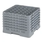 image of Cambro 36S1214151 Camrack Glass Rack, Soft Gray, Full Size, 36 Compartments, 2-7/8" Max Dia, 12-5/8" Max Height