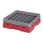 image of Cambro 36S318163 Camrack Glass Rack, Red, Full Size, 19-3/4 x 19-3/4, 36 Compartments, 2-7/8 Max Dia, HACCP