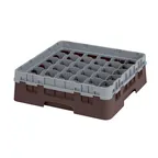 image of Cambro 36S318167 Camrack Glass Rack, Brown, Full Size, 19-3/4 x 19-3/4, 36 Compartments, 2-7/8 Max Dia, HACCP