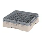 image of Cambro 36S318184 Camrack Glass Rack, Full Size, 19-3/4 x 19-3/4, 36 Compartments, Beige, HACCP Compliant