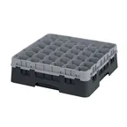 image of Cambro 36S418110 Camrack Glass Rack, Black, Full Size, 19-3/4 x 19-3/4, 36 Compartments, 2-7/8 Max Dia, HACCP