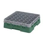 image of Cambro 36S418119 Camrack Glass Rack, Sherwood Green, Full Size, 19-3/4 x 19-3/4, 36 Compartments