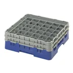 image of Cambro 36S434168 Camrack Glass Rack, Full Size, 19-3/4 x 19-3/4, 36 Compartments, Blue, HACCP Compliant