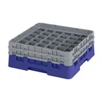 image of Cambro 36S434186 Camrack Glass Rack, Navy Blue, Full Size, 19-3/4 x 19-3/4, 36 Compartments