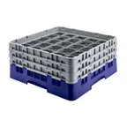 image of Cambro 36S534186 Camrack Glass Rack, Navy Blue, Full Size, 19-3/4 x 19-3/4, 36 Compartments