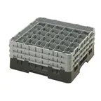 image of Cambro 36S638110 Camrack Glass Rack, Black, Full Size, 19-3/4" x 19-3/4", 36 Compartments, 2-7/8" Max Dia
