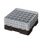 image of Cambro 36S638167 Camrack Glass Rack, Full Size, 19-3/4 x 19-3/4, 36 Compartments, Brown, HACCP Compliant