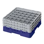 image of Cambro 36S638186 Camrack Glass Rack, Navy Blue, Full Size, 19-3/4" x 19-3/4", 36 Compartments